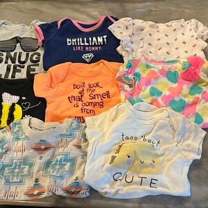 Colorful Kids Graphic Onesie/Shirt Set